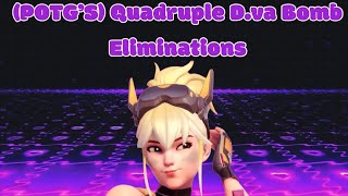 (potg's) quadruple d.va bomb eliminations!😱 overwatch 2 - d.va gameplay ps5 console