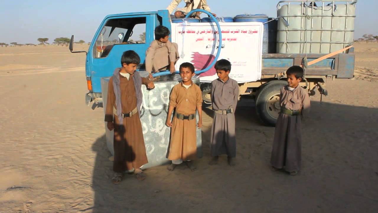 النزول الميداني في مشروع توزيع المياه للنازحين محافظة مأرب   رغوان   مدغل