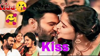 Prabhas, Hka Shetty Kissing In Public Romantic Scene.