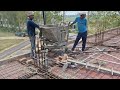 Complete RCC Slab Casting Process at Commercial Building Construction Site