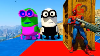 Gta 5 Funny Ragdoll Spiderman Vs Blue Minion Epic Episode