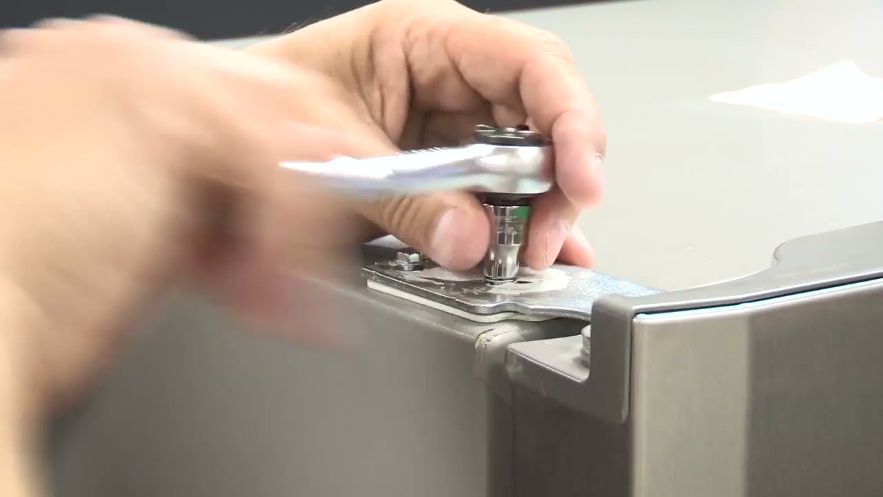How To Removing a Top Mount Refrigerator Door - YouTube