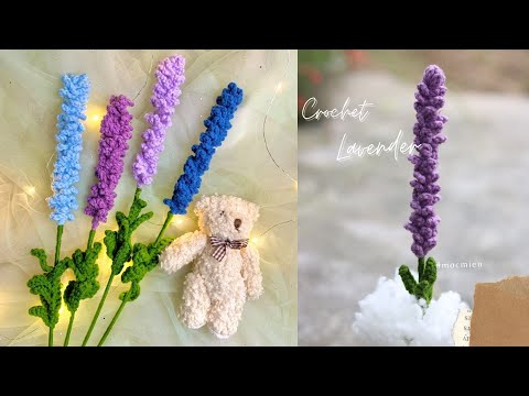 Hướng dẫn cách móc hoa lavender bằng len đơn giản nhất