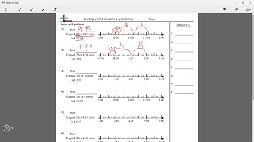4th Grade Math: Elapsed Time with Number Line 3