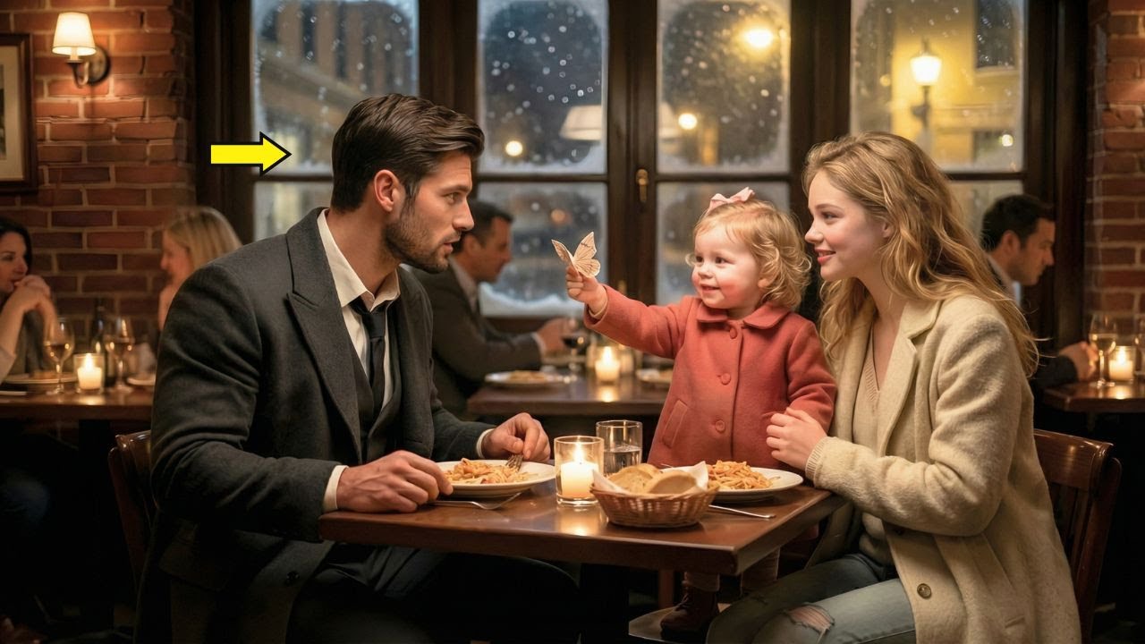 Samotny prezes kupił kolację bezdomnej rodzinie — zamarł, gdy dziecko zostawiło coś na jego stole