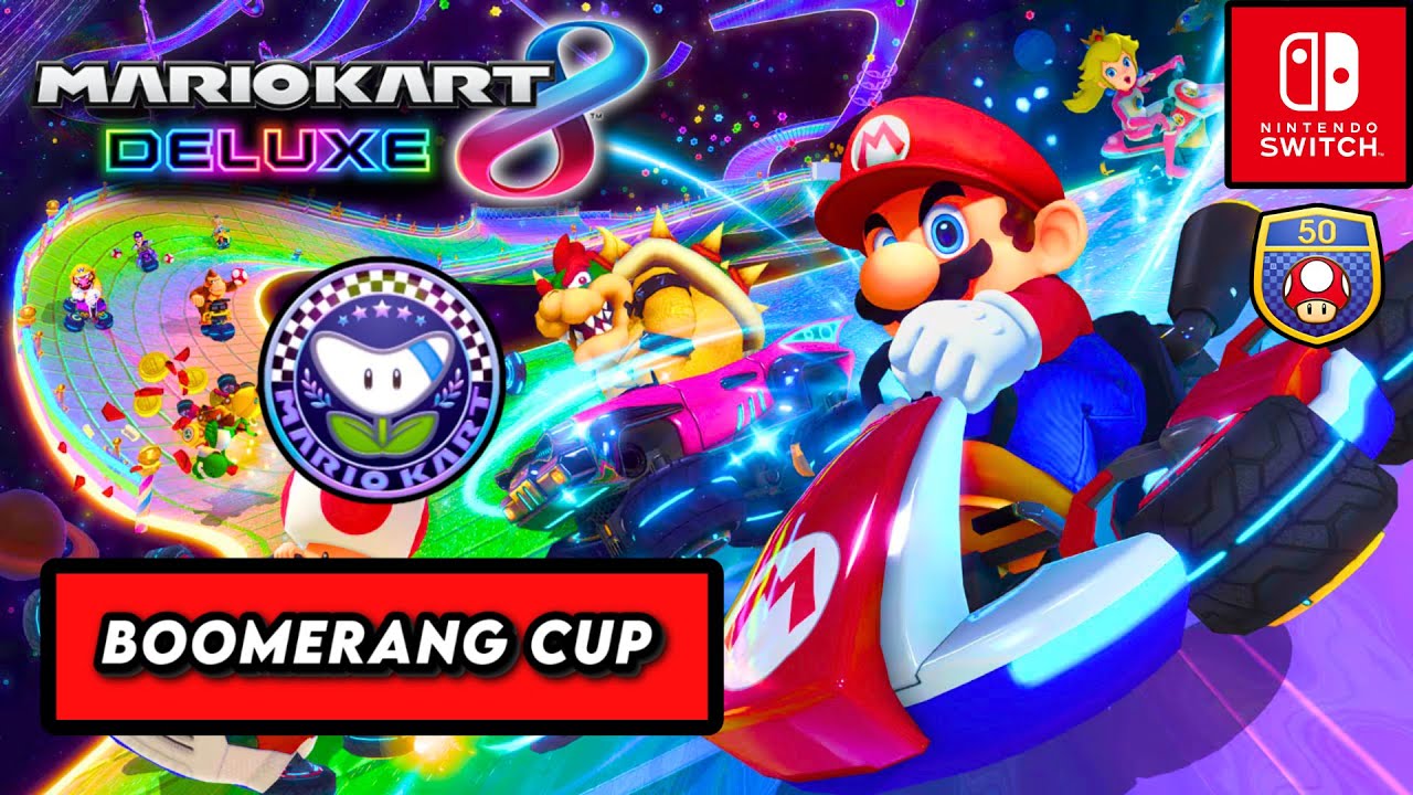 Mario Kart 8 Deluxe - Boomerang Cup (50cc) Full Walkthrough | Nintendo Switch Gameplay
