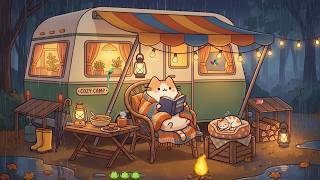Mochi’s Cozy Autumn Lofi Rain Camping 🌧️ Lofi Beats Fall Vibes 🔥 Soft Beats for Reading & Relax screenshot 3
