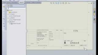 solidworks training: Edit Title Block Drawing - solidworks 2009