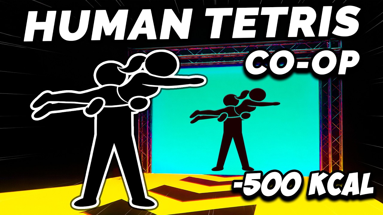 HUMAN TETRIS🎮 | CO-OP👫 | -500 Kcal | Viral Interactive Game | Immersive Interactive Warm Up