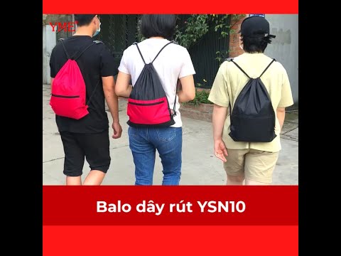 Video Balo dây rút chống thấm siêu nhẹ 2 lớp YME-YSN10 - YouTube