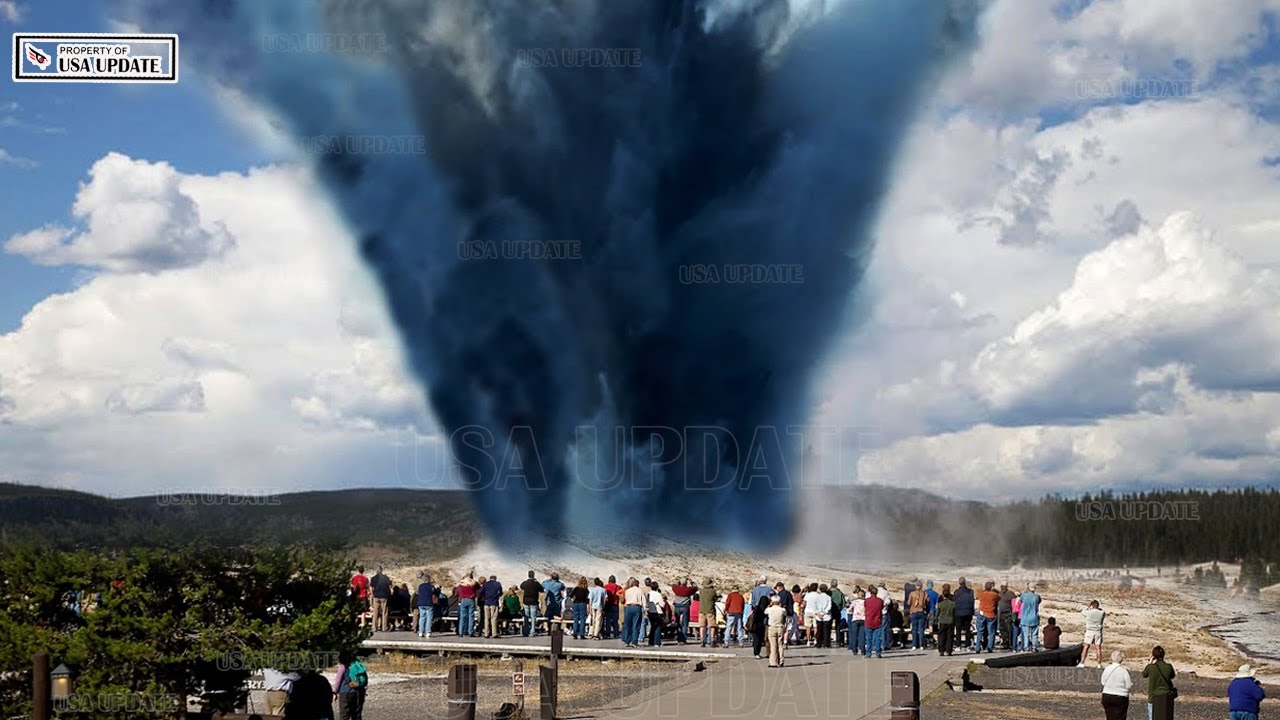 Horrible Today: Live Footage of Big Explosion Yellowstone Giant Geyser Threatens Hundreds of Tourist