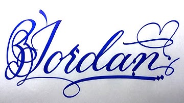 Jordan Name Signature Calligraphy Status | How to Cursive write with cut Marker #jordan @Jordan