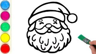 santa claus christmas picture drawing painting coloring for kids and toddlers