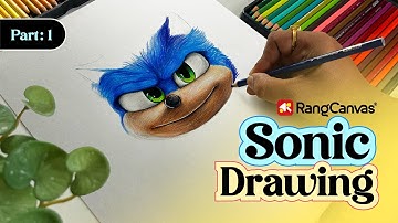 Sonic the Hedgehog drawing | Colour Pencil Tutorial Video step by step #sonicthehedgehog #drawing