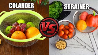 Colander vs Strainer