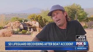 SD lifeguard recovering after boat accident