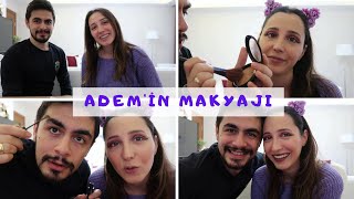 EŞİM MAKYAJIMI YAPTI | ADEMİN MAKYAJ İLE İMTİHANI #makyaj #makeup