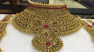 Ruby/Rani Kundan Bridal Jewellery Set With Price | Green Color Bridal Jewellery screenshot 5