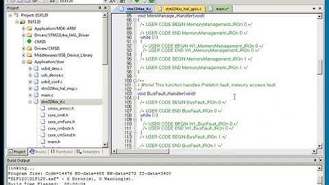 KEIL pin interrupt handler coding