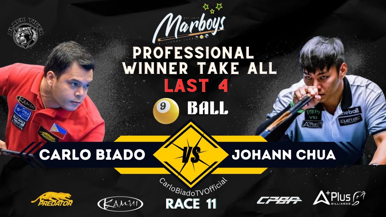 Marboys Pro WTA🔹Carlo Biado VS Johann Chua🔹 LAST 4 🔹 9 ball