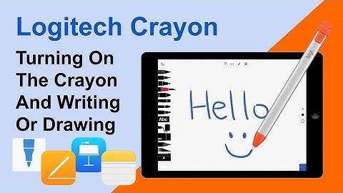 Turning Logitech Crayon On And Writing Or Drawing