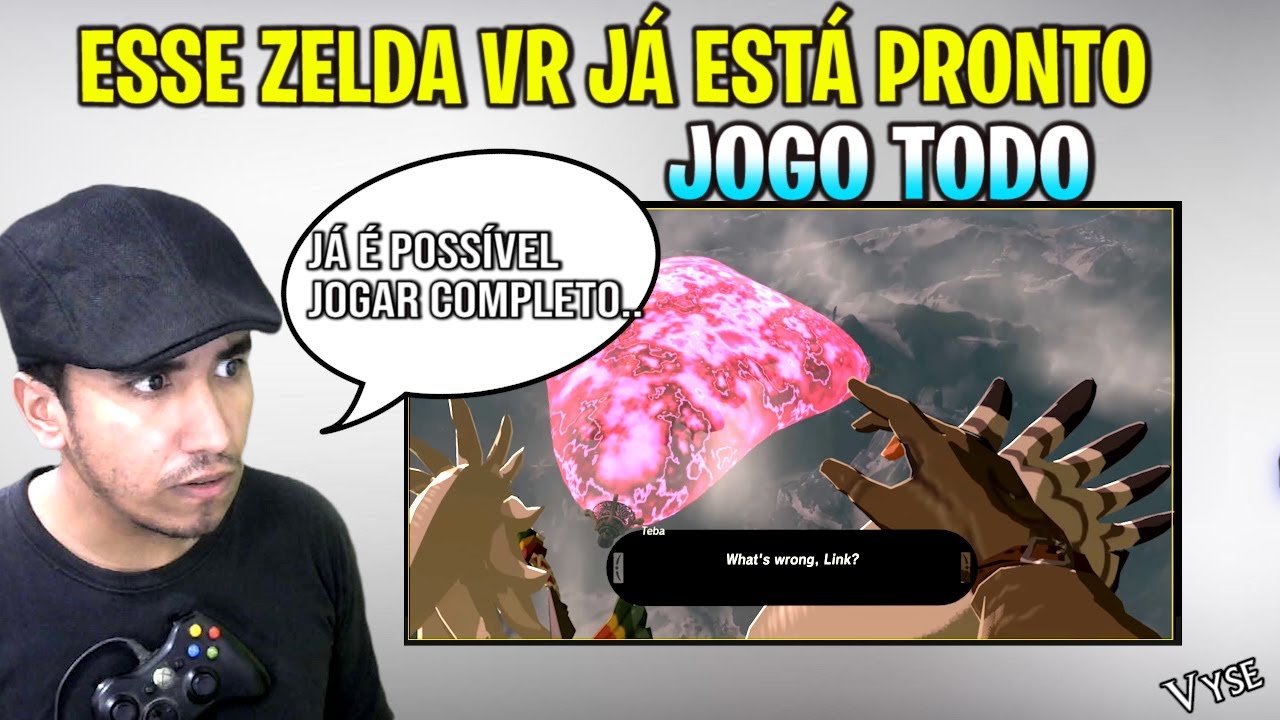 VR REALIDADE VIRTUAL DE ZELDA BREATH OF THE WILD PRONTA PARA JOGO
