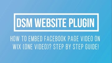 How To Embed Facebook Page Video (One Video) On Wix?