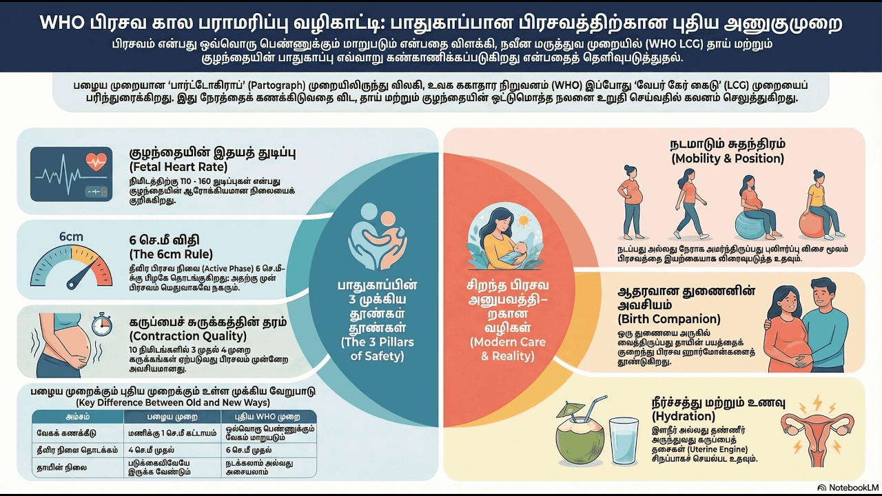WHO Labour Care Guide | சுகப்பிரசவம் | Normal Delivery - Tamil | Labor Advice Tamil