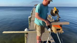 MARINE CONTRACTOR VLOG/ Thru flow decked Dock large boathouse with two Golden Sea drive Boat Lifts