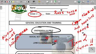 Geography Grade 9 Term 2 June 2025 Exam Revision &amp; Reference with Answers