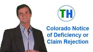 Colorado Notice of Deficiency or Rejection of Claim for Refund