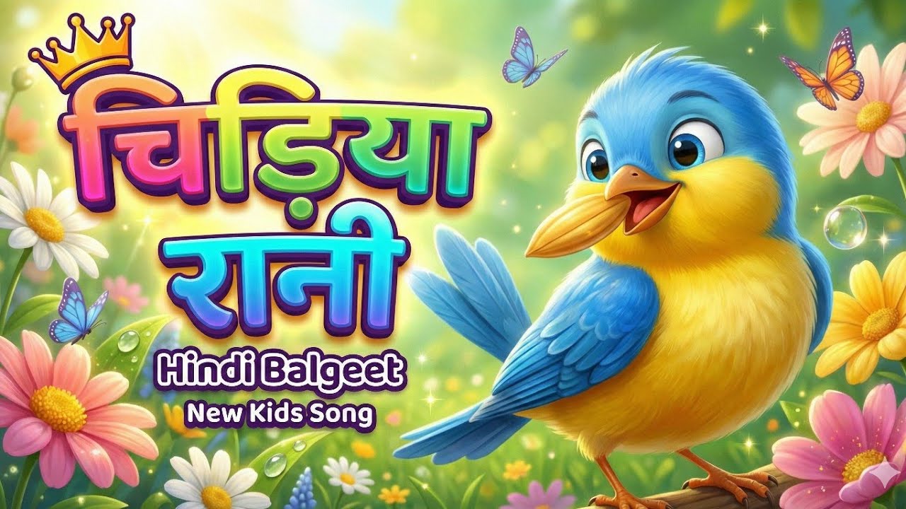 Chidiya Rani Badi Sayani | New Hindi Rhyme for Kids | चिड़िया रानी