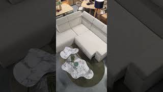 Narożnik Cuddly | Tkanina Boucle | Elektroniczna funkcja spania | Wybór tapicerki i rozmiaru