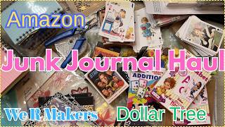 HUGE AMAZON JUNK JOURNAL HAUL + WE R MAKERS | DOLLAR TREE  | SO MANY GREAT JUNK JOURNAL FINDS!