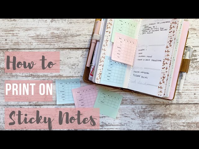 How To: Print On Sticky Notes - Plan With Bee