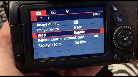 How to enable or disable the beep sound on a Canon EOS 80D SLR Camera