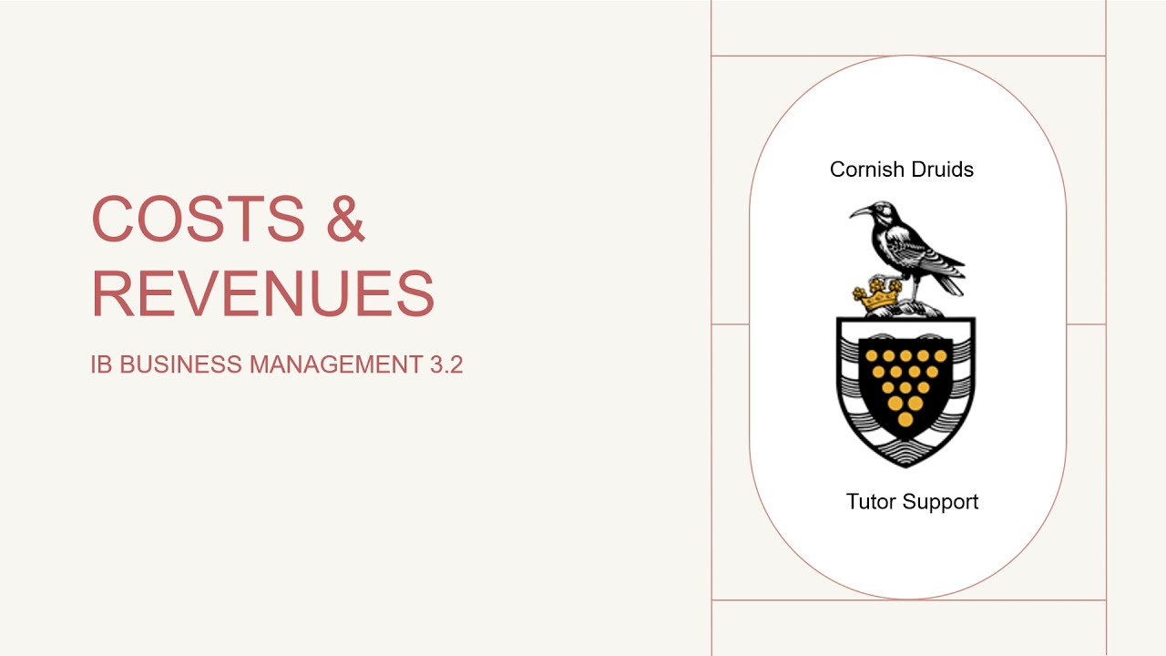 IB Business Management 3.3 Costs&Revenues