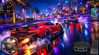 Red Supercar Goes Crazy 🚗🔥Night Racing Challenge - Android Gameplay  screenshot 3