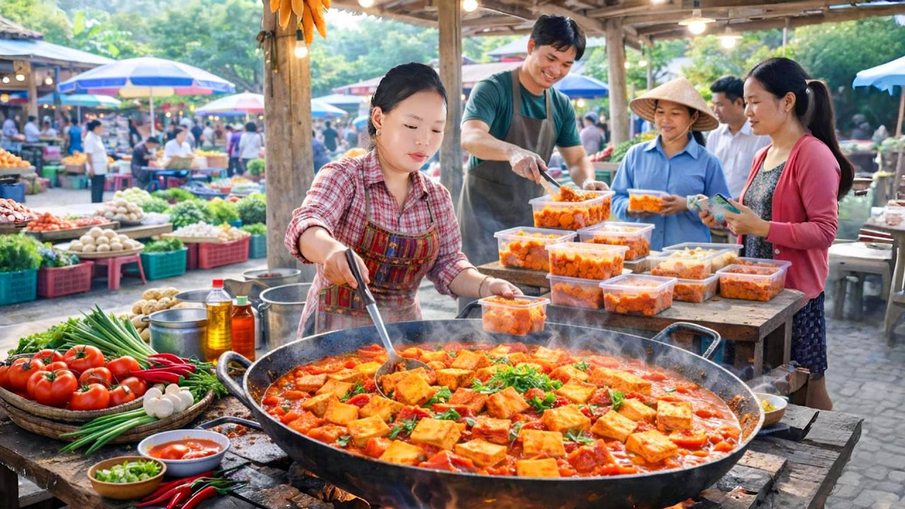 How to make tofu stuffed with tomato sauce, harvesting guavas to sell at the market