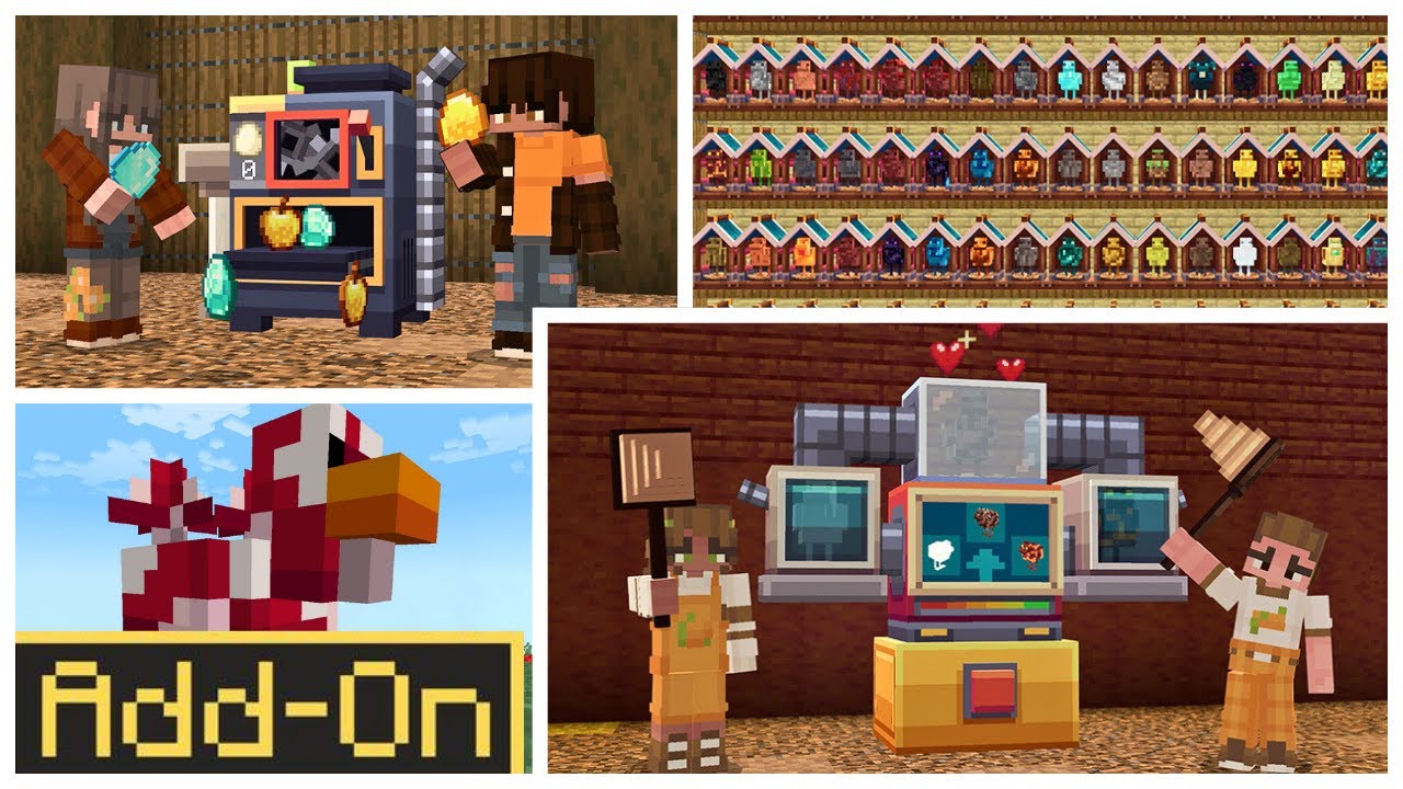 101 NEW Chickens in Minecraft?! 🐣 More Chickens Add-On Review