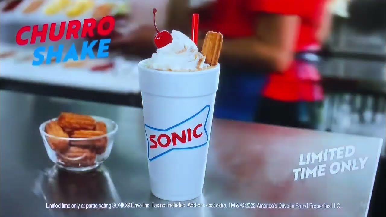 Sonic restaurant NEWEST TV commercial “ Churro Shake “🥤 YouTube