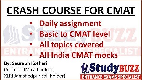 CMAT 2020 crash course: Daily assignments, video classes, mock tests, time table