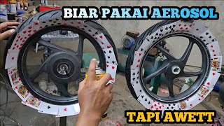 Repaint Velg Lebih Praktis Pakai Cat Aerosol, Begini Caranya Biar Hasilnya Awet Dan Tahan Lama.