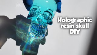 Making a holographic resin skull