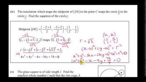 Coordinate Geometry of the Circle - HL Examples (2014 2013)