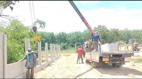 hàng rào lắp ghép bằng cột H đúc sẵn và tấm bê tông siêu nhẹ eps thi công nhanh giá rẻ-0912501403