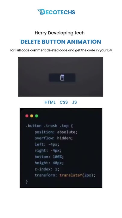 🗑️ Smooth Delete Button Animation! 🚀 - YouTube