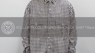 Porter Classic * ROLL UP TRICOLOR GINGHAM CHECK SHIRT * Black