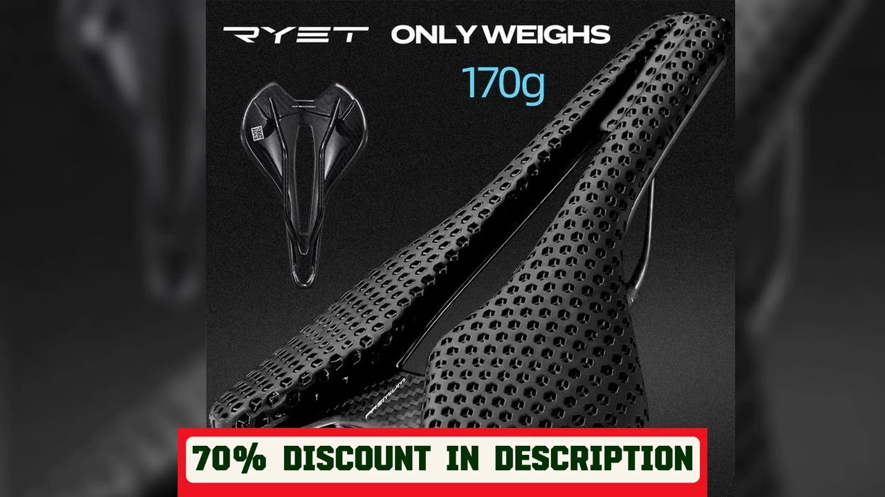 A must-have product! RYET Carbon 3D-printed Bike Saddle Ultralight Bicycle Saddle  For Men Women T