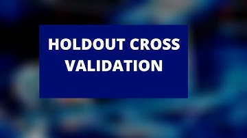 HOLDOUT CROSS VALIDATION || MACHINE LEARNING || DATA SCIENCE